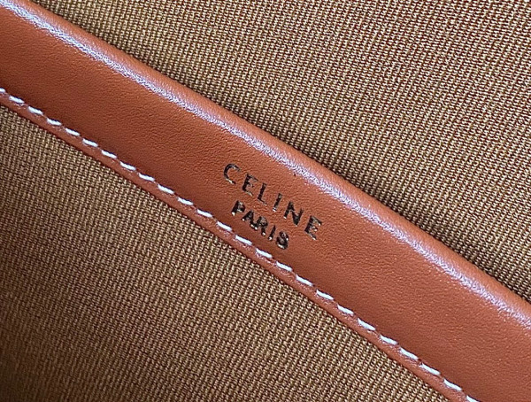 Ce**e mini horizontal cabas in triomphe canvas and calfskin