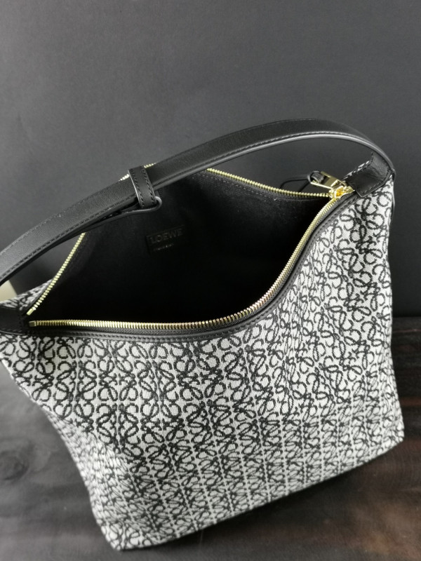 LOEWE Cubi bag in Anagram jacquard and calfskin