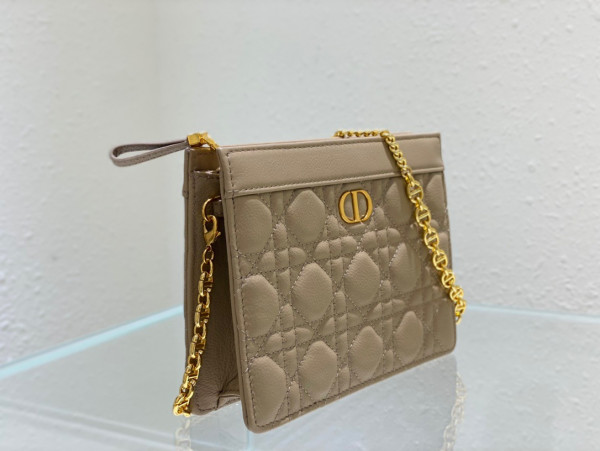 D*or caro zipped pouch with chain