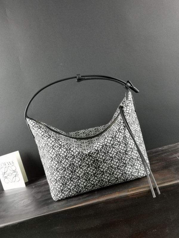 LOEWE Cubi bag in Anagram jacquard and calfskin