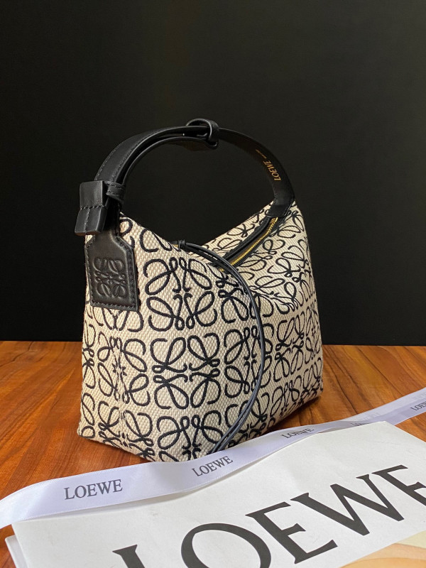 LOEWE small Cubi bag in Anagram jacquard and calfskin