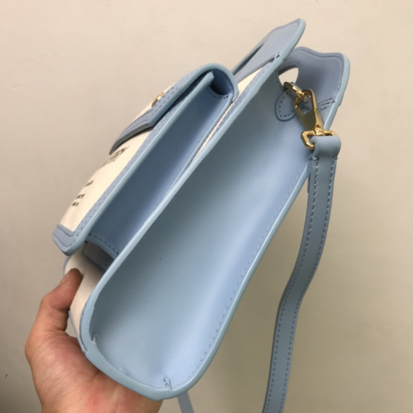 B**rry mini two-tone canvas and leather pocket bag