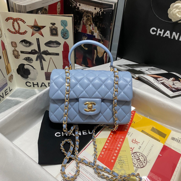 CL MINI FLAP BAG WITH TOP HANDLE