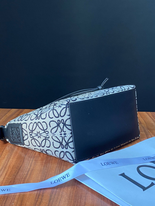 LOEWE small Cubi bag in Anagram jacquard and calfskin