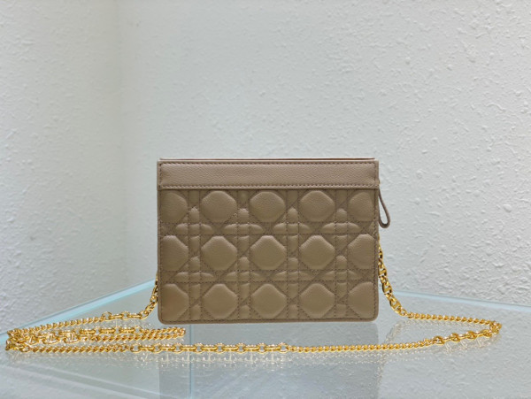 D*or caro zipped pouch with chain