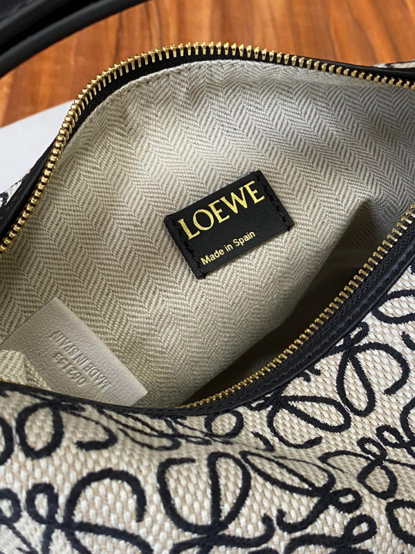 LOEWE small Cubi bag in Anagram jacquard and calfskin