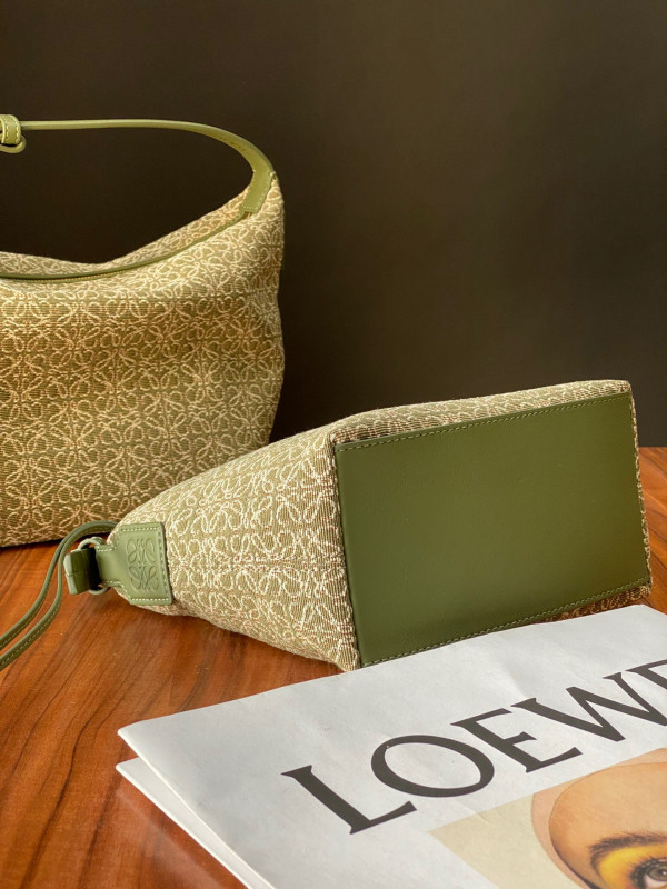 LOEWE small Cubi bag in Anagram jacquard and calfskin