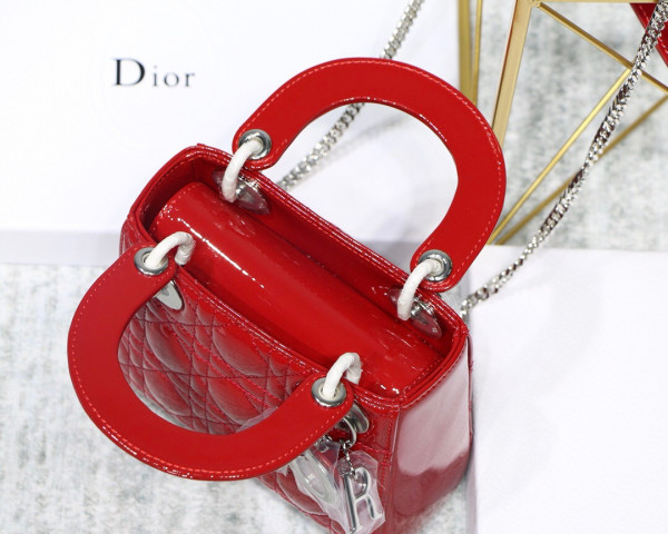 lady D*or mini with cow patent leather