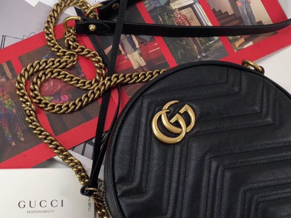 G*u*i gg marmont mini round shoulder bag