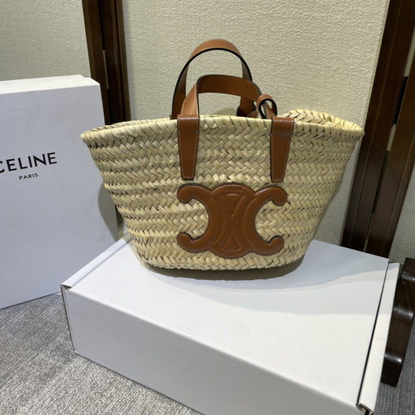 Ce**e triomphe Ce**e classic panier in palm leaves and calfskin
