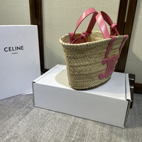 Ce**e triomphe Ce**e classic panier in palm leaves and calfskin