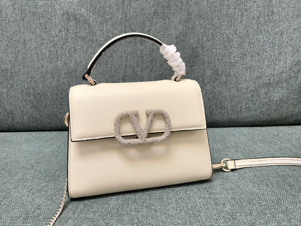 VALENTINO SMALL VSLING GRAINY CALFSKIN HANDBAG