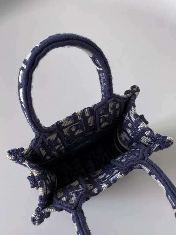 mini D*or book tote phone bag