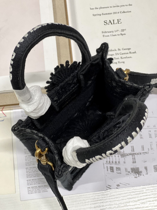 mini D*or book tote phone bag