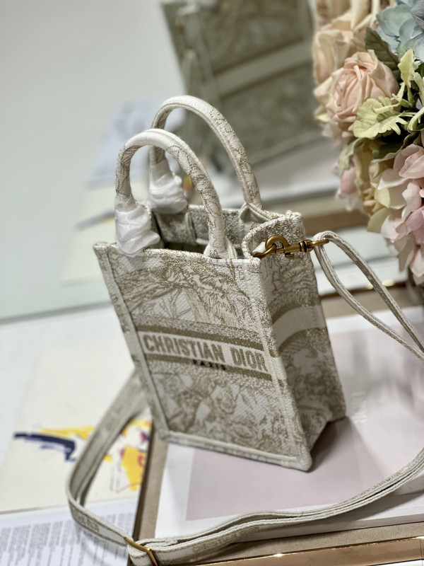 mini D*or book tote phone bag