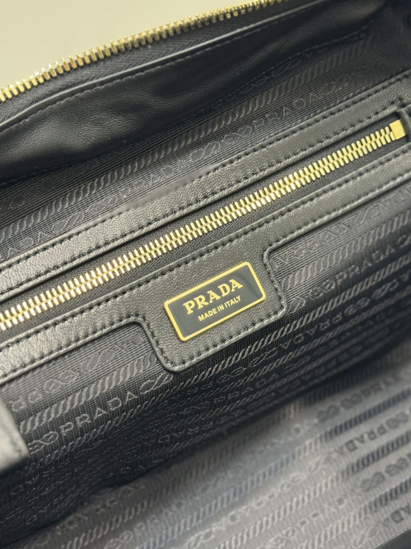 Pra*a re-edition 1978 large re-nylon and saffiano leather two-handle bag