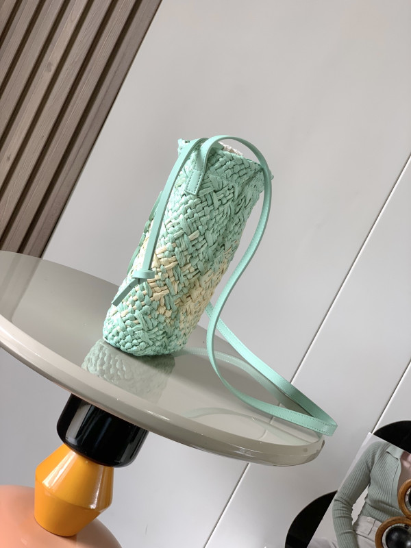 LOEWE Anagram Checks Mini bucket bag-22*14*6CM