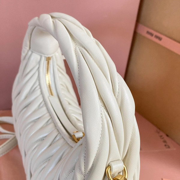 MIUMIU Wander matelassé nappa leather hobo bag
