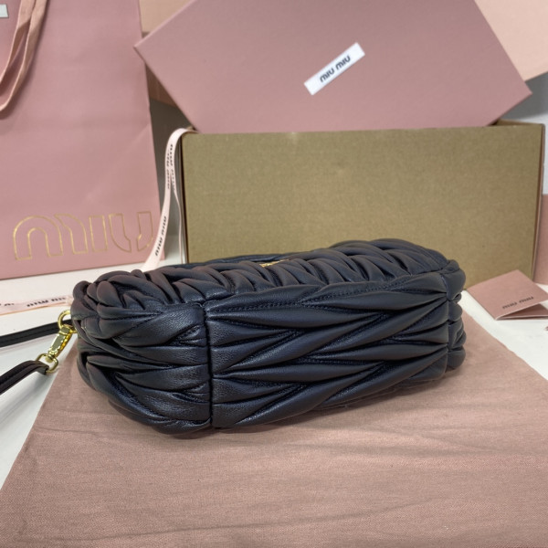 MIUMIU Wander matelassé nappa leather hobo bag