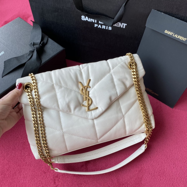 YSL PUFFER SMALL BAG IN QUILTED LAMBSKIN
